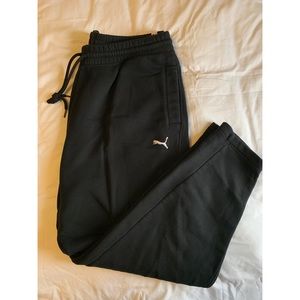 Black skinny legged joggers by PUMA